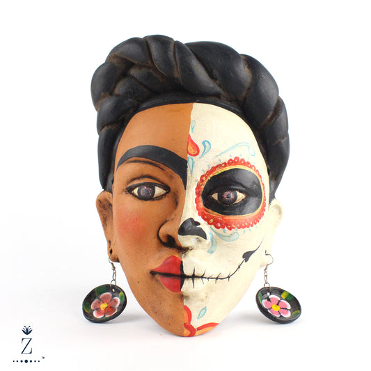 Frida Kahlo Mask | Mocking Death, wall hanging sculpture