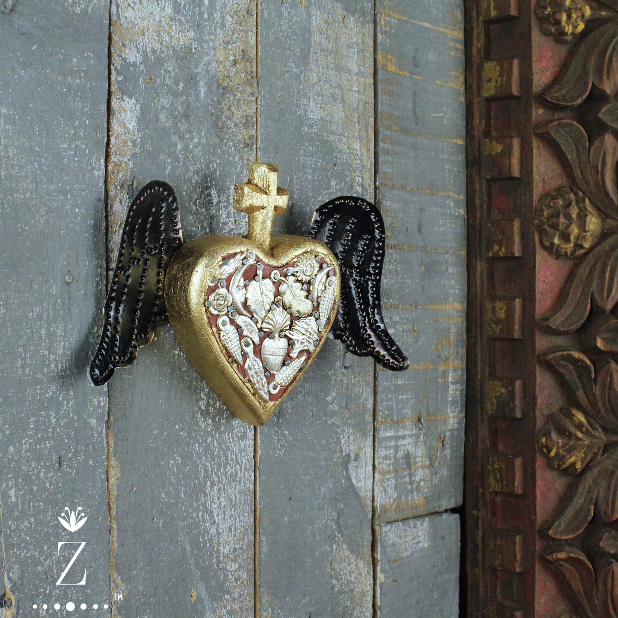 Sanctuary Heart with Tin Wings