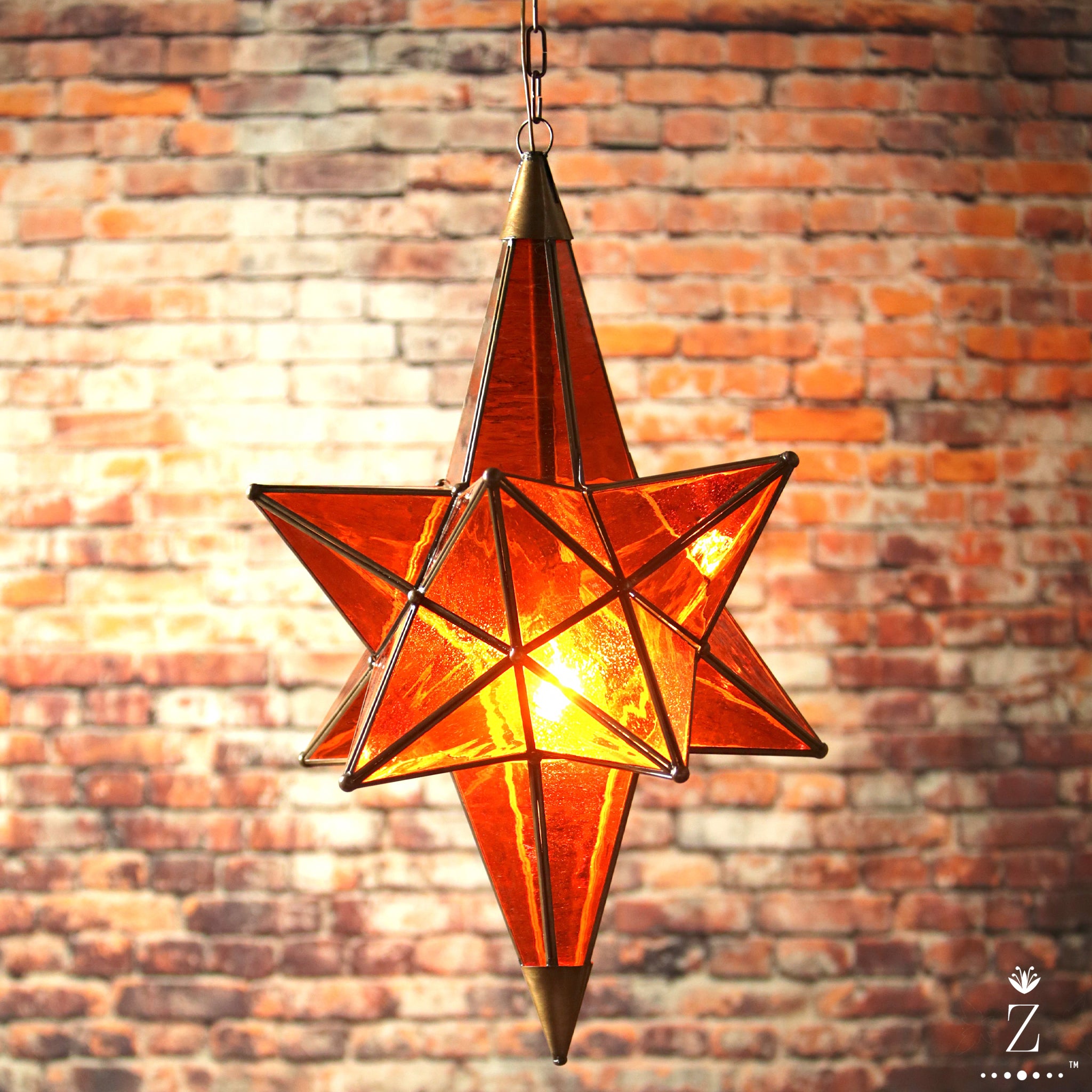 Newton Star Light | Fire Amber Glass