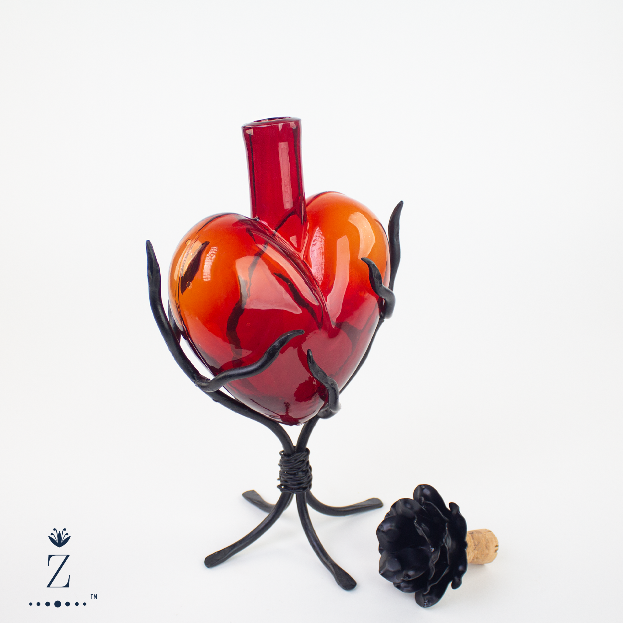 Glass Decanter Hearts