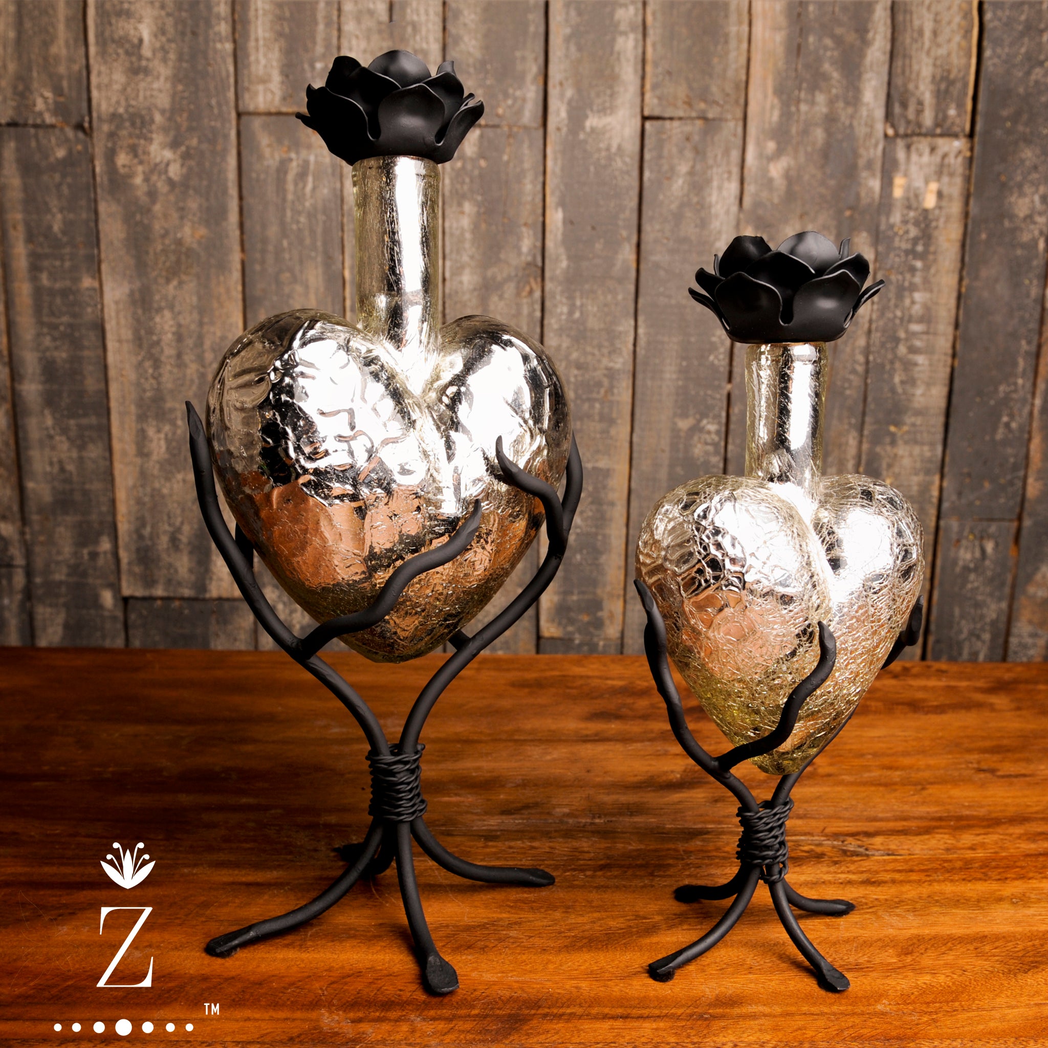 Glass Decanter Hearts