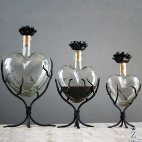 Glass Decanter Hearts | Clear