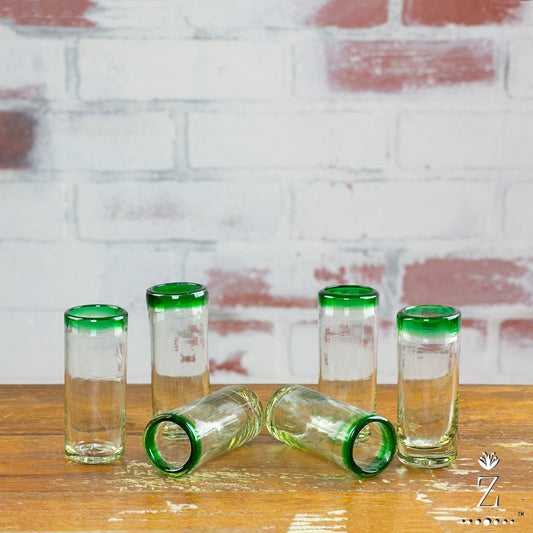 Agave Shooters, hand blown glass tequila shot glasses