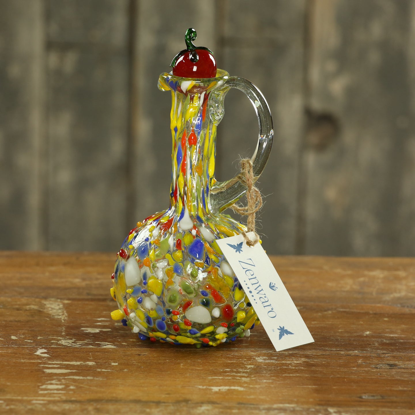 Confetti glass bottle